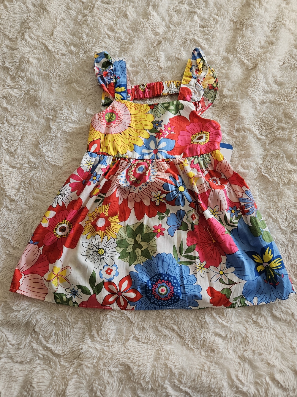 Girls Bright Floral Sundress in Multicolor